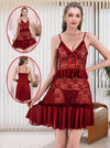 Women’s 2-Piece Short Net Nighty Set with Matching Underwear
