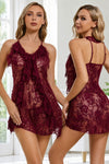 Women’s 2-Piece Short Net Nighty Set with Matching Underwear