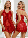 Women’s 2-Piece Short Net Nighty Set with Matching Underwear