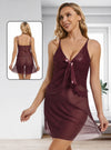 Women’s 2-Piece Short Net Nighty Set with Matching Underwear