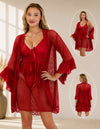 Women’s 3-Piece Full Net Premium Nighty Set